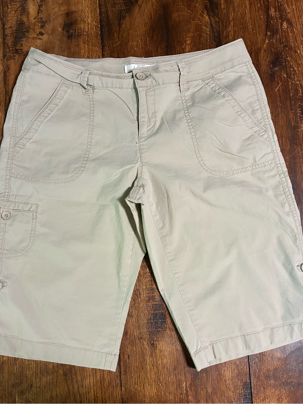 LOFT Beige/Tan Bermuda Shorts